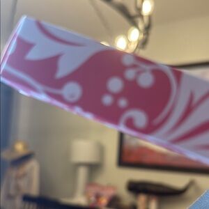 Pink and White Patterned Item